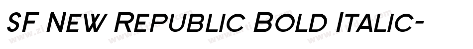 SF New Republic Bold Italic字体转换